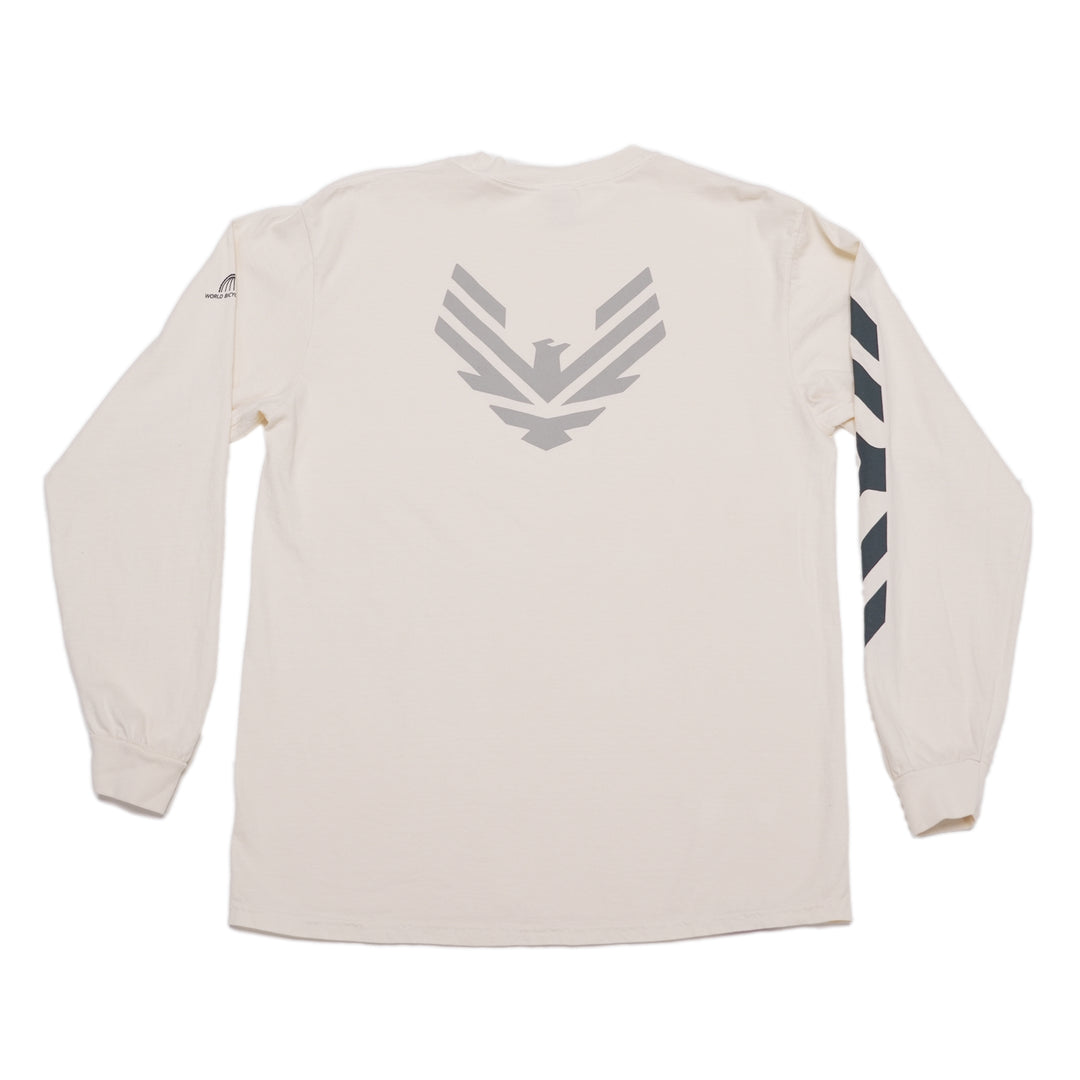 SRAM Eagle Gray Logo Cream Long Sleeve Shirt