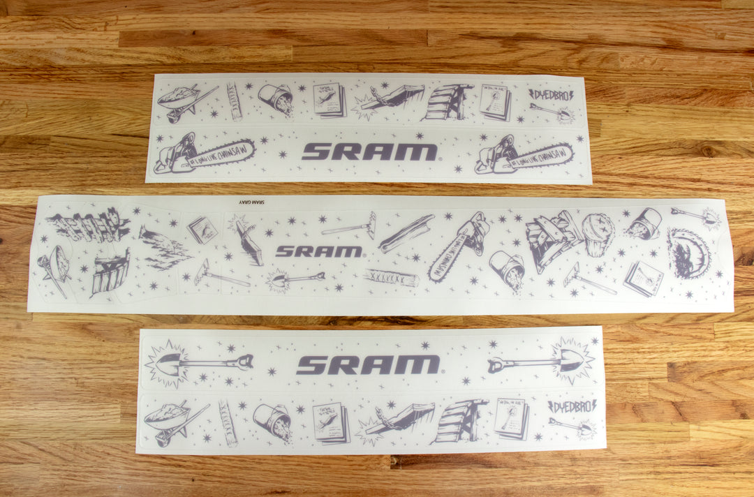 SRAM x Dyedbro North Shore Tribute Frame Protectors Gray
